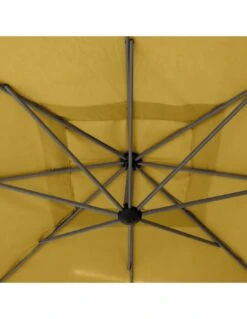 Parasol Déporté Carré Manoa 2.5x2.5 M - Acier Et Polyester - Moutarde -Produits De Jardin parasol deporte carre manoa 25x25 m acier et polyester moutarde 2