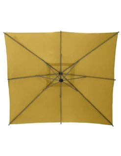 Parasol Déporté Carré Manoa 2.5x2.5 M - Acier Et Polyester - Moutarde -Produits De Jardin parasol deporte carre manoa 25x25 m acier et polyester moutarde 3