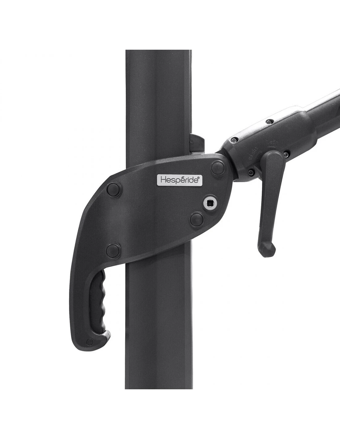 Parasol Déporté Éléa 3 X 4 M - Graphite / Bleu Canard 5 Parasol Déporté Éléa 3 X 4 M - Graphite / Bleu Canard – Image 3