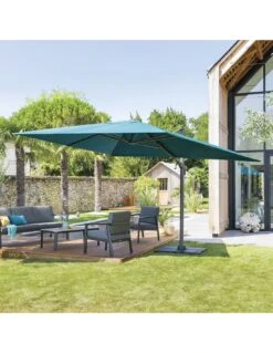 Parasol Déporté Éléa 3 X 4 M - Graphite / Bleu Canard 11 Parasol Déporté Éléa 3 X 4 M - Graphite / Bleu Canard -Produits De Jardin parasol deporte elea 3 x 4 m graphite bleu canard 3