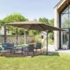 Parasol Déporté Éléa 3 X 4 M - Noisette -Produits De Jardin parasol deporte elea 3 x 4 m noisette