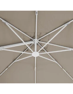 Parasol Déporté Eléa 4,2 X 3 M Hexagonal - Aluminium Et Toile Oléfine - Noisette -Produits De Jardin parasol deporte elea 42 x 3 m hexagonal aluminium et toile olefine noisette 2
