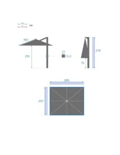 Parasol Déporté Équador 3x4 M - Olive -Produits De Jardin parasol deporte equador 3x4 m olive 6