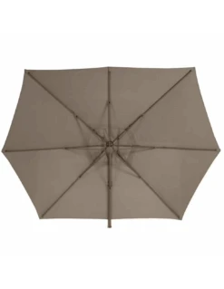 Parasol Déporté Hexagonal Éléa 3 X 4,2 M - Toile Polyester - Noisette / Tonka -Produits De Jardin parasol deporte hexagonal elea 3 x 42 m toile polyester noisette tonka 2