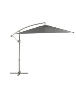 Parasol Déporté Janeiro Carré 2,5 X 2,5 M - Aluminium Et Toile Polyester - Gris Cendré