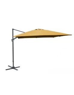 Parasol Déporté NH20 3x3 M En Aluminium Orientable, Inclinable Et Rotatif - Curry