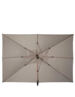 Parasol Déporté Soly 3 X 4 M Noisette - Mât Et Baleines Imprimés Effet Bois -Produits De Jardin parasol deporte soly 3 x 4 m noisette mat et baleines imprimes effet bois 1 2