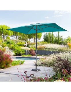 Parasol Droit Loompa Rectangulaire 2 X 3 M à Manivelle - Taupe -Produits De Jardin parasol droit loompa rectangulaire 2 x 3 m a manivelle 13