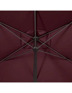 Parasol Droit Loompa Rectangulaire 2 X 3 M à Manivelle - Bordeaux -Produits De Jardin parasol droit loompa rectangulaire 2 x 3 m a manivelle bordeaux 4