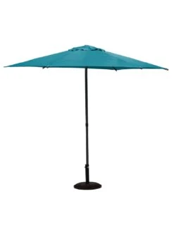 Parasol Droit Rond Soya Ø2.7m - Acier Et Polyester - Bleu Canard -Produits De Jardin parasol droit rond soya o27m acier et polyester bleu canard 2