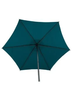 Parasol Droit Rond Soya Ø2.7m - Acier Et Polyester - Bleu Canard -Produits De Jardin parasol droit rond soya o27m acier et polyester bleu canard 4