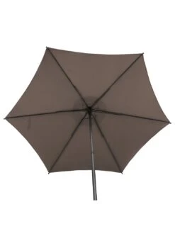 Parasol Droit Rond Soya Ø2.7m - Acier Et Polyester - Taupe -Produits De Jardin parasol droit rond soya o27m acier et polyester taupe 2