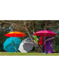 Parasol Rond 270/ 10 Baleines Fibre De Verre Coloris Au Choix - Lemon -Produits De Jardin parasol rond 270 10 baleines fibre de verre coloris au choix proloisirs 3