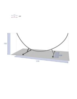 Pied De Hamac Demi-Lune - 330 X 110 X 130 Cm - Acier -Produits De Jardin pied de hamac demi lune 330 x 110 x 130 cm acier 3