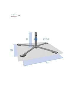 Pied De Parasol Pliant - L.102 X P.102 X H.30 Cm -Produits De Jardin pied de parasol pliant l102 x p102 x h30 cm 4