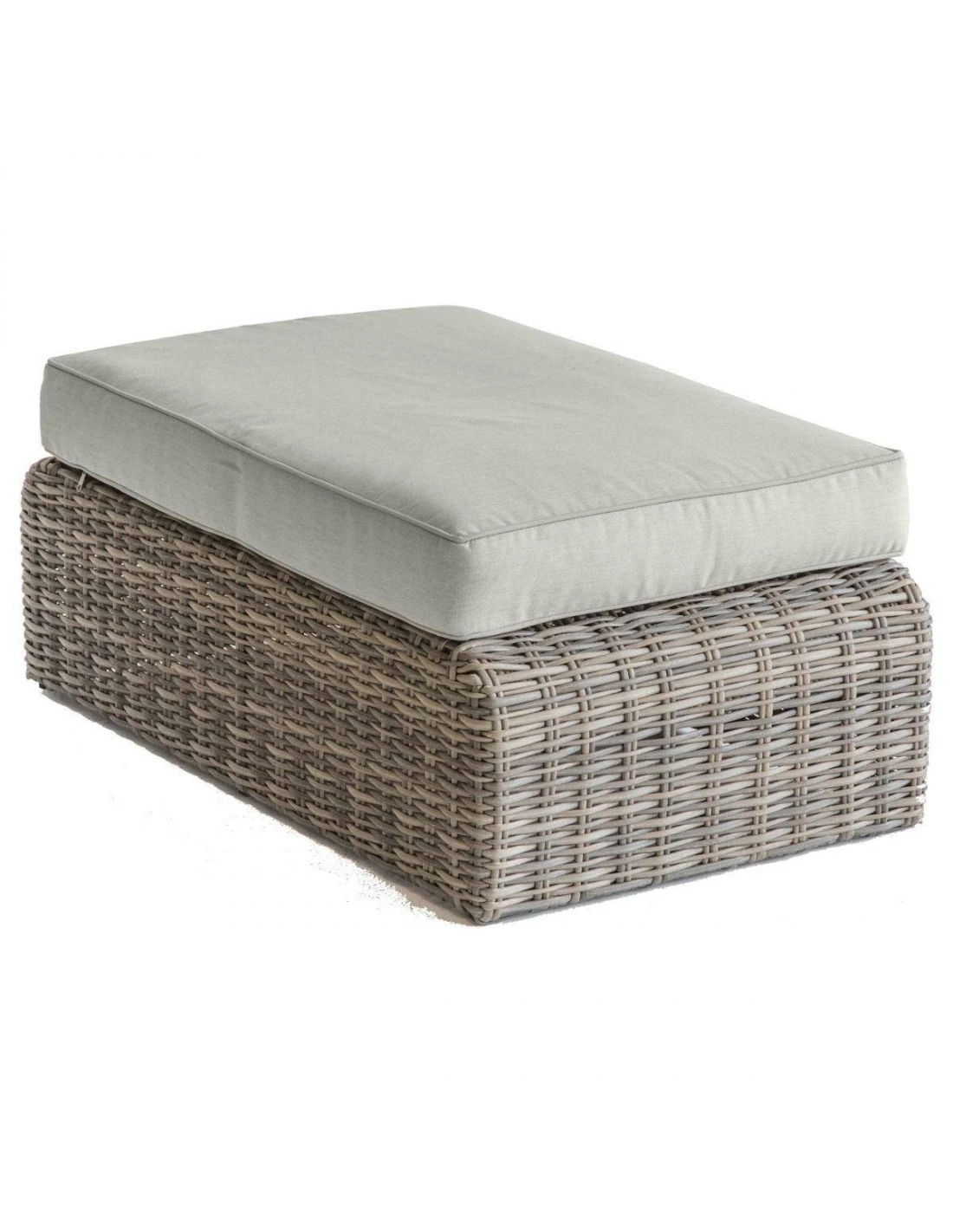 Pouf De Salon Mooréa - L.105 X P.60 X H.30 Cm - Aluminium Et Résine Tressée - Naturae 3 Pouf De Salon Mooréa - L.105 X P.60 X H.30 Cm - Aluminium Et Résine Tressée - Naturae