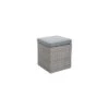 Pouf Rhodes Carré - Résine Synthétique - Grège -Produits De Jardin pouf rhodes carre resine synthetique grege