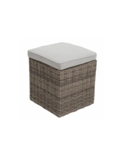 Pouf Rhodes Carré - Résine Synthétique - Naturae