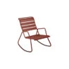Rocking Chair Monceau En Métal - Ocre Rouge -Produits De Jardin rocking chair monceau en metal ocre rouge