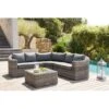 Salon D'angle 5 Places Mooréa - Aluminium Et Résine - Terre D'ombre -Produits De Jardin salon d angle 5 places moorea aluminium et resine hesperide