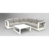 Salon D'angle Allure 5P - Aluminium - Blanc -Produits De Jardin salon d angle allure 5p aluminium blanc