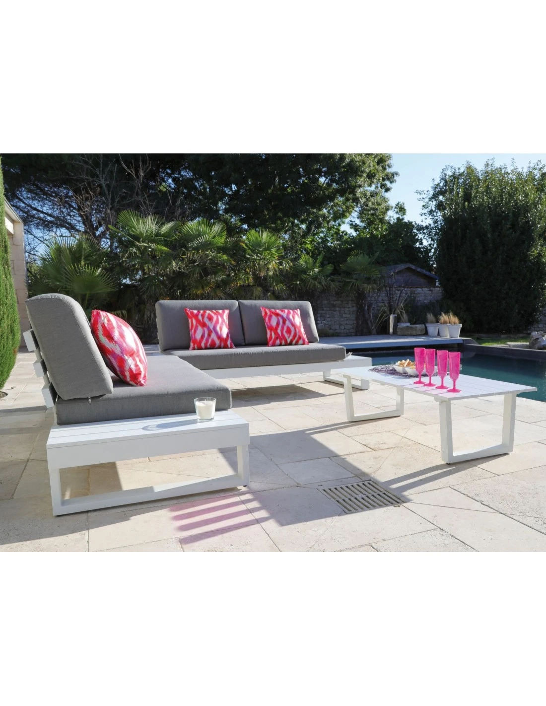 Salon D'angle Staten Avec Tablettes - Graphite / Oak 9 Salon D'angle Staten Avec Tablettes - Graphite / Oak – Image 7