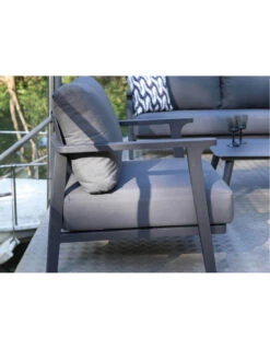 Salon De Jardin 4 Places Lava - Aluminium/Coussins Sundbrella- Graphite -Produits De Jardin salon de jardin 4 places lava aluminiumcoussins sundbrella graphite 4