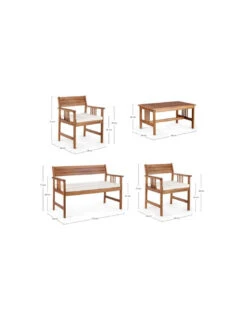 Salon De Jardin Acacia Noemi écru -Produits De Jardin salon de jardin acacia noemi ecru 1