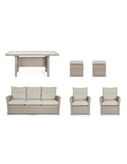 Salon De Jardin Ariel - 7 Places - Résine Synthétique Naturel -Produits De Jardin salon de jardin ariel 7 places resine synthetique naturel 4