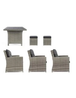 Salon De Jardin Ariel - Résine Tressée Grise - 7 Places -Produits De Jardin salon de jardin ariel resine tressee grise 7 places 4