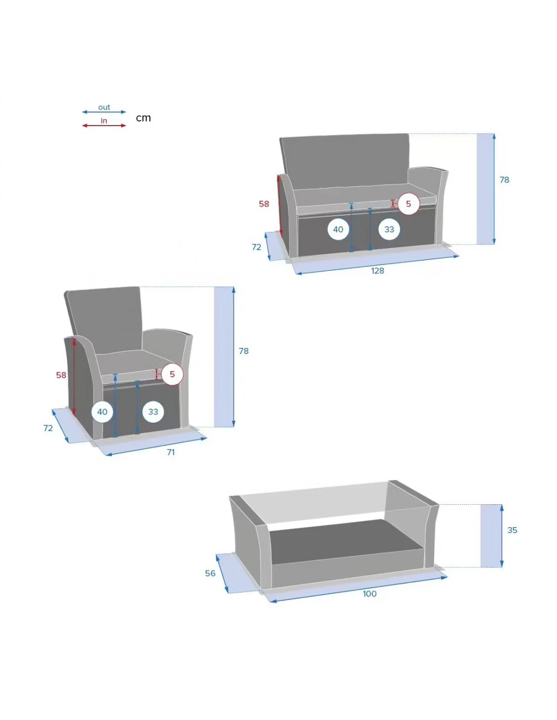 Salon De Jardin Bora Bora - 4 Places - Résine Tressée Et Acier époxy - Naturae 9 Salon De Jardin Bora Bora - 4 Places - Résine Tressée Et Acier époxy - Naturae – Image 7