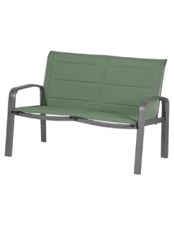 Salon De Jardin ELYN 4 Places - Aluminium Et Texaline - Vert Olive Et Graphite -Produits De Jardin salon de jardin elyn 4 places aluminium et texaline vert olive et graphite 2