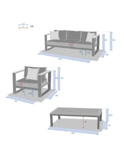Salon De Jardin Emperia Graphite 5 Places - Aluminium Et Acacia -Produits De Jardin salon de jardin emperia graphite 5 places aluminium et acacia 11