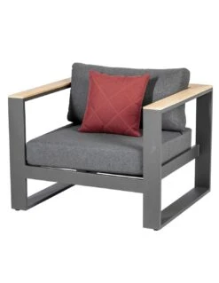 Salon De Jardin Emperia Graphite 5 Places - Aluminium Et Acacia -Produits De Jardin salon de jardin emperia graphite 5 places aluminium et acacia 4