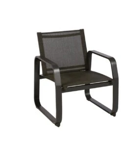 Salon De Jardin Gili 4 Places - Aluminium Et Texaline - Graphite / Anthracite Chiné -Produits De Jardin salon de jardin gili 4 places aluminium et texaline 3