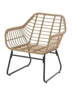 Salon De Jardin Lambada 4 Places - Résine Tressée Sésame -Produits De Jardin salon de jardin lambada 4 places resine tressee sesame 1 5