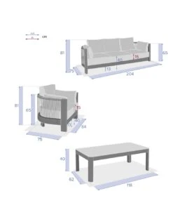 Salon De Jardin Paradize - 5 Places - Aluminium Graphite -Produits De Jardin salon de jardin paradize 5 places aluminium graphite 10