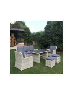 Salon De Jardin Repas Lodrino En Aluminium Et Résine Tressée -Produits De Jardin salon de jardin repas lodrino en aluminium et resine tressee 4