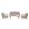 Salon PERTH Set 4 Pièces - Crème / Beige Chiné -Produits De Jardin salon perth set 4 pieces creme beige chine