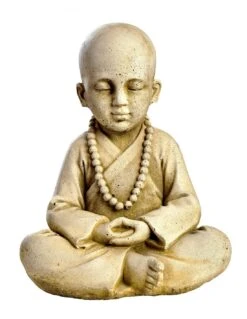 Statue Moine Assis H.23 Cm Au Choix