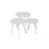 Table Basse D'appoint Massaï Ø40 Cm En Acier époxy - Blanc -Produits De Jardin table basse d appoint massai o40 cm en acier epoxy 10