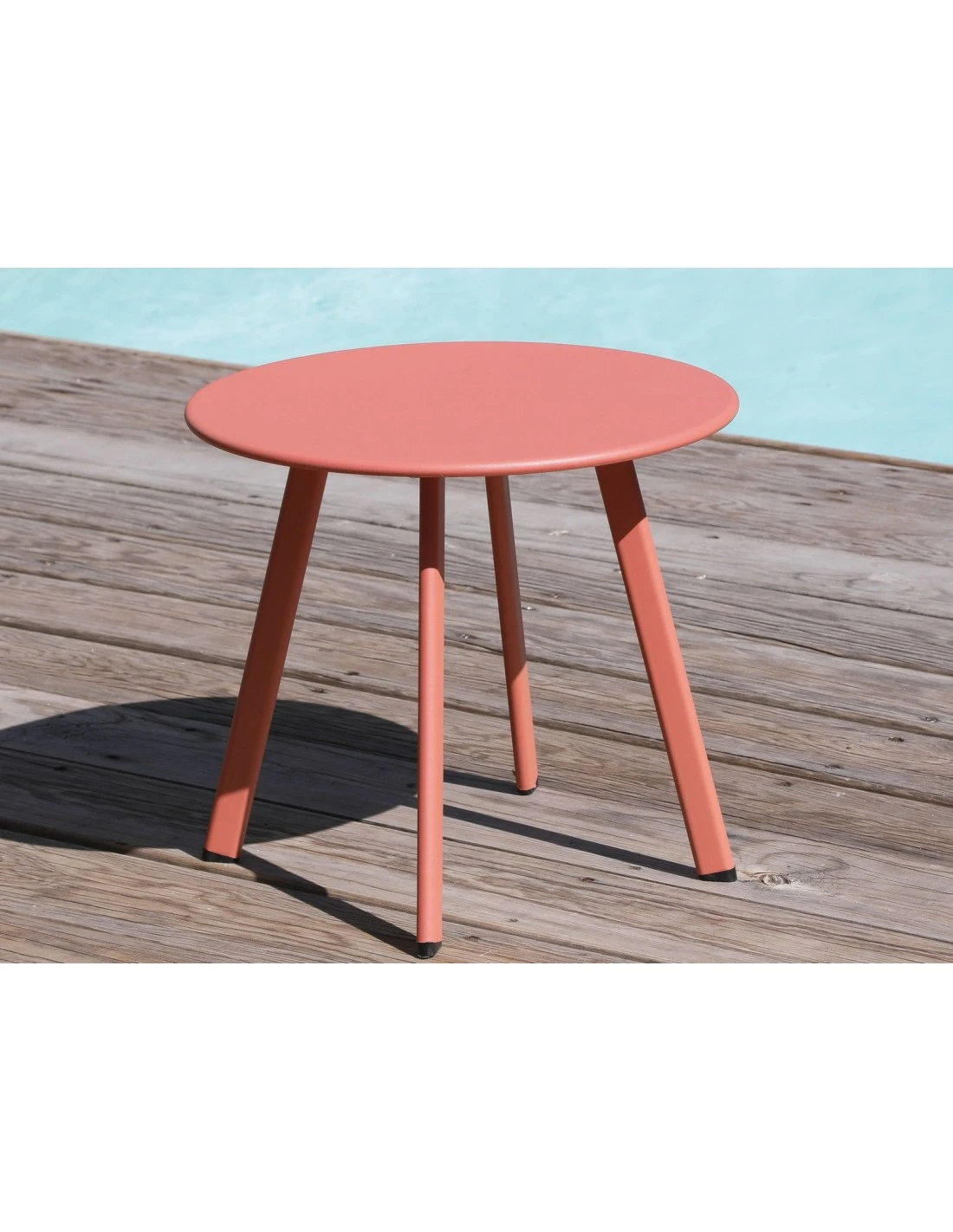 Table Basse D'appoint Massaï Ø40 Cm En Acier époxy - Hermès 3 Table Basse D'appoint Massaï Ø40 Cm En Acier époxy - Hermès