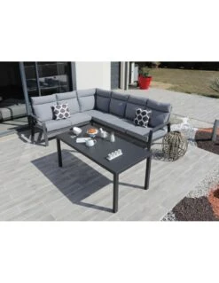 Table Basse Mi-hauteur Le Marseille - Aluminium Grey -Produits De Jardin table basse mi hauteur le marseille aluminium grey 2
