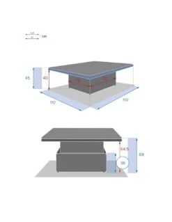 Table Basse Relevable Mooréa Carrée - Aluminium, Résine Tressée Et Verre Trempé - Terre D'ombre 17 Table Basse Relevable Mooréa Carrée - Aluminium, Résine Tressée Et Verre Trempé - Terre D'ombre -Produits De Jardin table basse relevable moorea carree aluminium resine tressee et verre trempe terre d ombre 7