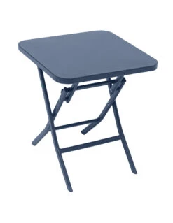 Table D'appoint Greensboro Carrée Pliante - Acier époxy - Petrole