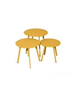 Table D'appoint MASSAI Ø50 Cm - Acier époxy - Vert Light -Produits De Jardin table d appoint massai o50 cm acier epoxy 12