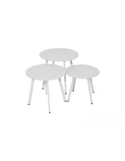Table D'appoint MASSAI Ø50 Cm - Acier époxy - Vert Light -Produits De Jardin table d appoint massai o50 cm acier epoxy 13