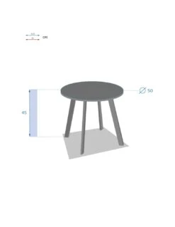 Table D'appoint Saona D.50 X H.45 Cm Bleu Canard - Acier époxy -Produits De Jardin table d appoint saona d50 x h45 cm acier epoxy bleu canard 2