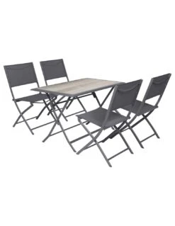 Table De Jardin Azua Pliante Rectangle 4 Places - Aluminium - Gris Smoke Plateau Ect Effet Bois -Produits De Jardin table de jardin azua pliante rectangle 4 places aluminium gris smoke plateau ect effet bois 2