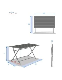 Table De Jardin Azua Pliante Rectangle 4 Places - Aluminium - Gris Smoke Plateau Ect Effet Bois -Produits De Jardin table de jardin azua pliante rectangle 4 places aluminium gris smoke plateau ect effet bois 5